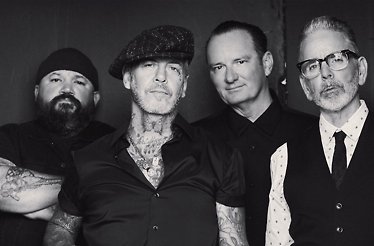 Promotional black and white poster for Social Distortion.