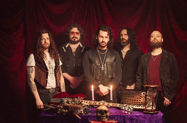 Promotional banner for Green Lung, displaying the band members.