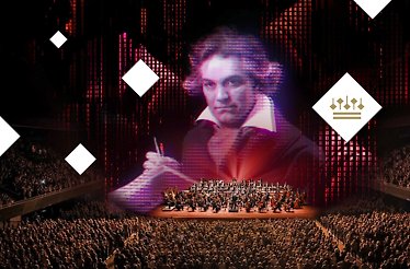 Promotional banner for Bijzonder Groots: Beethovens Negende in de Ziggo Dome.
