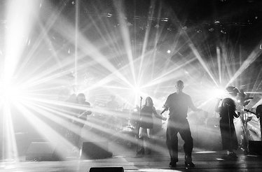 Promotional black and white banner for Arsenal.