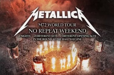 The promotional banner of the Metallica.