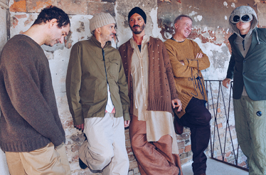 Promotional banner for Italian music band Subsonica, displaying the band members.