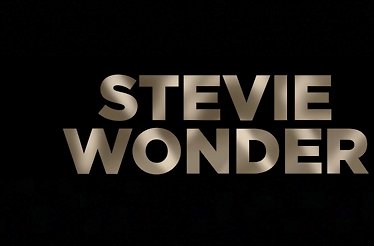 Promotional banner for Stevie Wonder.