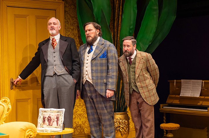 The actors performing J.B. Priestley's When We Are Married at Donmar Warehouse on stage