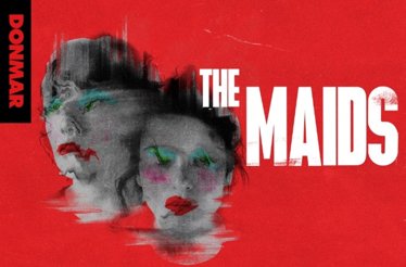 Promotional banner for ‘The Maids’ at the Donmar Warehouse in London.