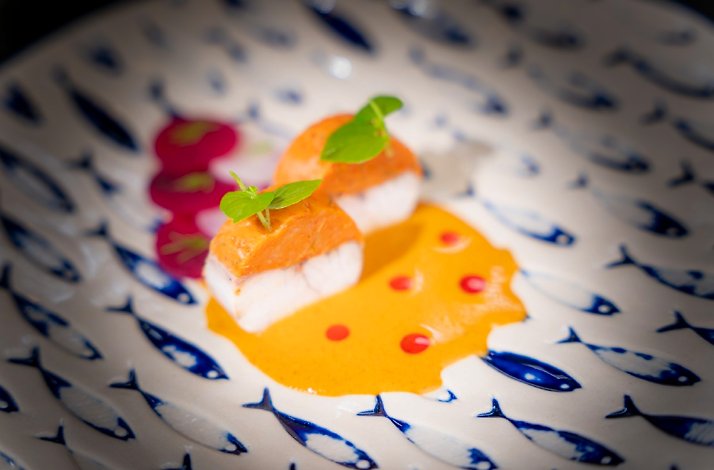 One of the dishes from the 10-course Thai tasting menu served at Chim by Siam Wisdom restaurant in Bangkok.