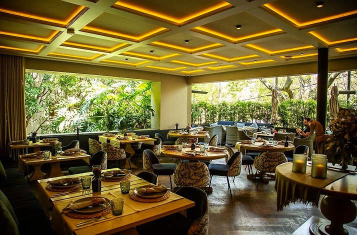 The interior of Casa Ó's culinary restraurant  that bridges French and Mexican cuisine 
