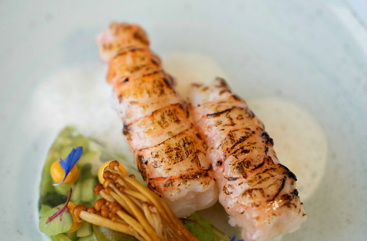 One of the dishes from the 5-course JRE menu served at 't Vlasbloemeken.