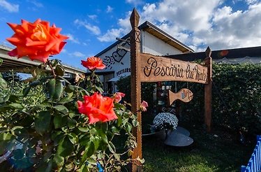 A view of the entrance Pescăria lui Matei in Romania.