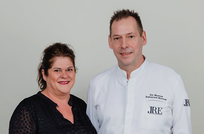 Patricia Marrees and Jan Marrees, owners of the Michelin-starred Restaurant Marrees in Weert, Netherlands.