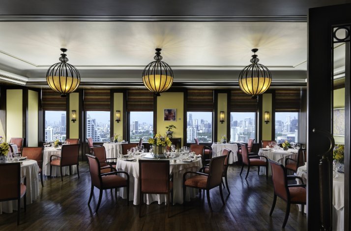 Dining area of Pacific City Club, an exclusive private members' club in Bangkok, Thailand 
