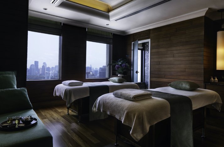 Massage room at Pacific City Club, a membership club in Bangkok