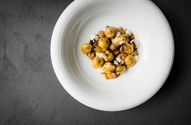 Pasta-like dumplings Gnocchi at Aroma.