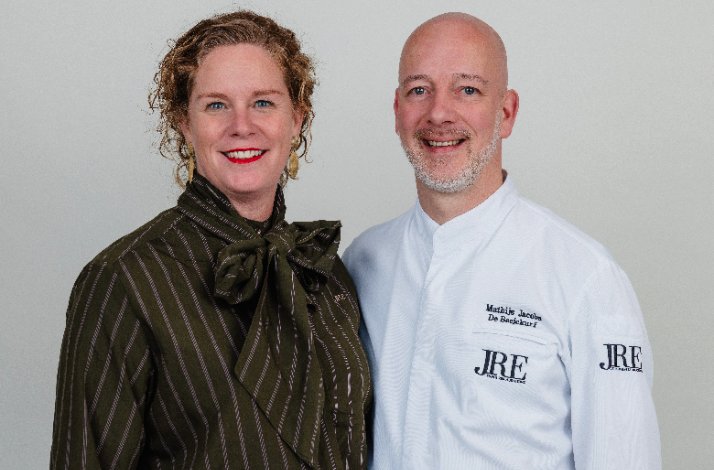 Hanneke Verstappen-Jacobs and chef Mathijs Jacobs, the owners of the restaurant De Beejekurf in Venray, Netherlands.