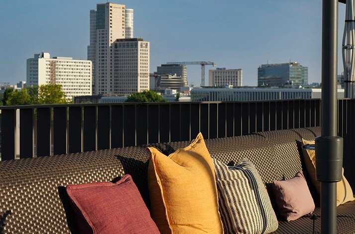 Rooftop terrace at the KPM.