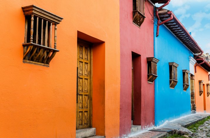 The view on La Candelaria Colorful Streets