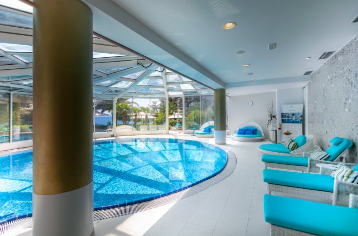 The inside pool of a Hotel Milenij. 