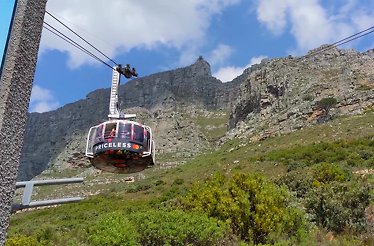 Mountain cable in Cape Town.