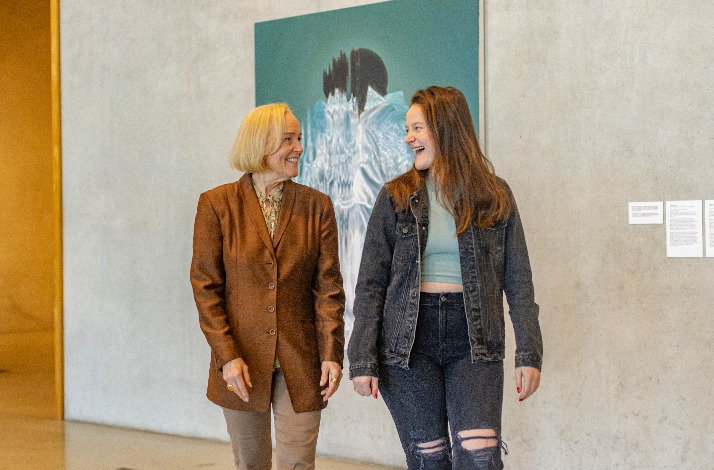 People enjoy a stroll through the Pérez Art Museum Miami.