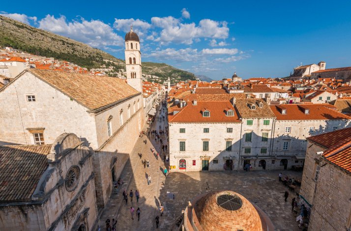 Bird's eye view of the city of Dubrovnik