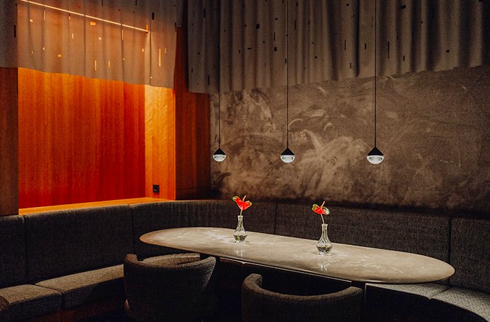 Modern dining area in a Munich restaurant featured in Bianca Murthy's curated experience.