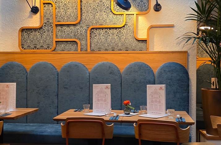 Dining area of restaurant Rustikeria.