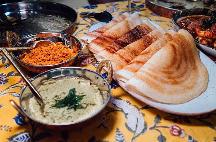 South Indian dishes prepared by Masterchef Singapore Alumna