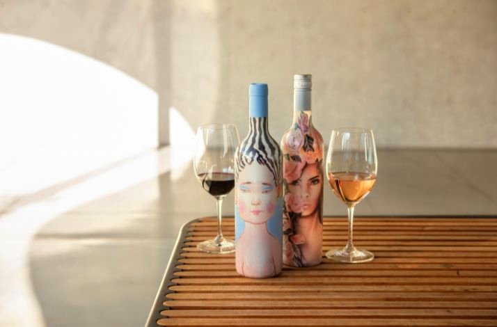 Bottles of wine produced at Viña VIK