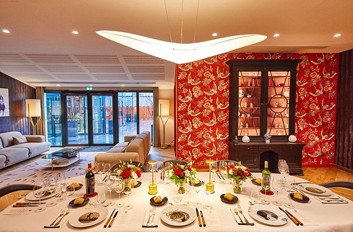 The interior of the Maison Cardinale.