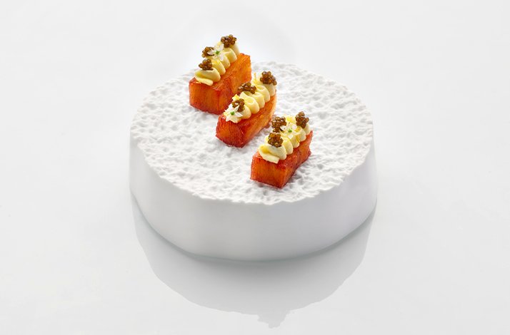 Fish & Chips served at 2 michellin star restaurant Jaan in Singapore