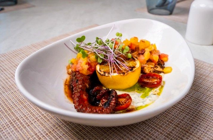 A dish served on the table at the Sand Street Bistro.