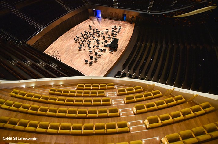 One of the concert halls at The Philharmonie de Paris. Crédit Gil Lefauconnier