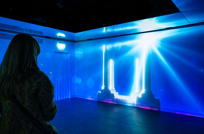 Digital art installation at Battersea Power Station