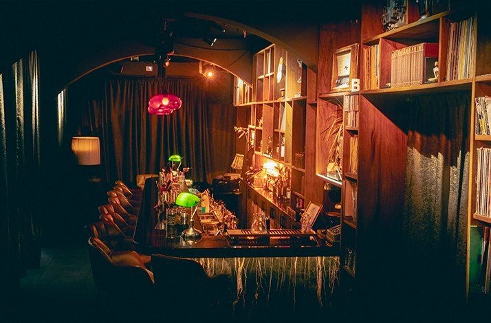 A cozy bar setup at Aruba's Boutique Speakeasy.