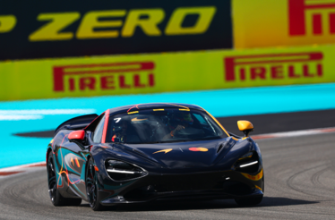 A McLaren Automotive supercar on Formula 1 track.