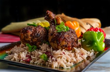 A freshly prepared traditional Jamaican dish