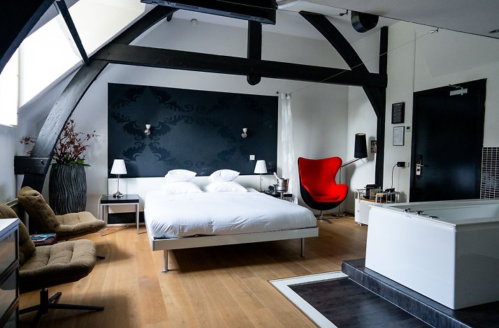 One of the rooms in Hotel Villa Ruimzicht