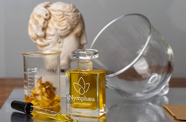 Fragrance made at Nymphaea Botanical Perfumes during aromatherapy workshop.