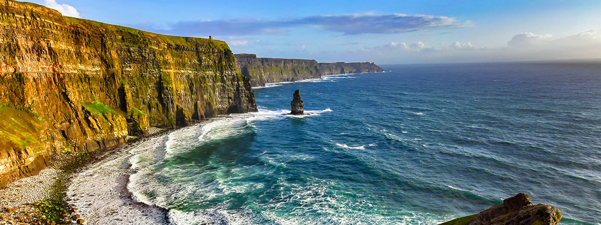 Cliffs of Moher on the Atlantic coast in Ireland.