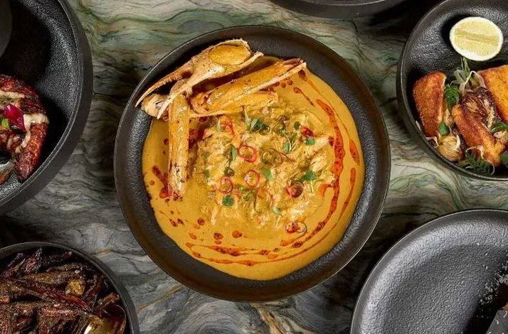 Examples of Afro-Caribbean cuisine from Chef Kwame Onwuachi at Lincoln Center's Tatiana