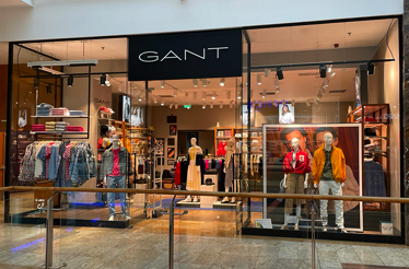A storefront for the apparel brand GANT.