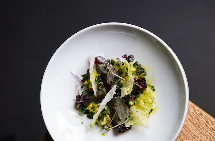 A close photo of a dish served at FUZE restaurant.