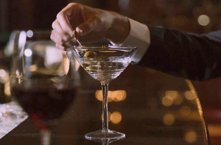 Bond's beloved Vesper martini  at Caxton Bar in St. Ermin's Hotel (London's infamous 