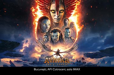 Promotional Poster for Avatar: Fire and Ash in Bucharest