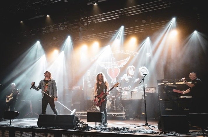 Windmill Lane Recording Studios Dublin, Bon Jovi tribute act Legendary performing on stage.