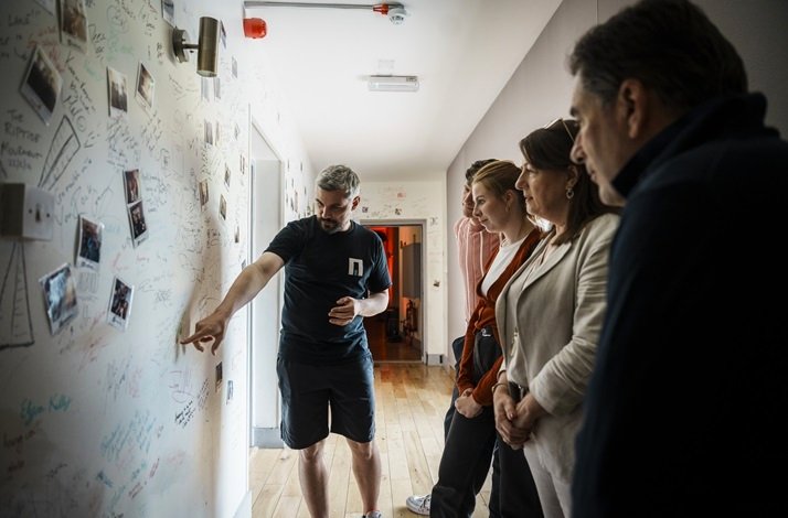 Windmill Lane Recording Studio's famed graffiti wall.