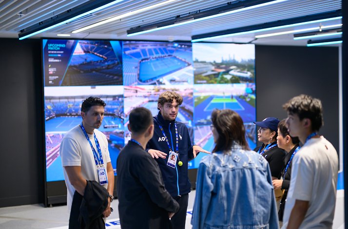 Privileged access to players-only areas of the National Tennis Centre in Melbourne Park