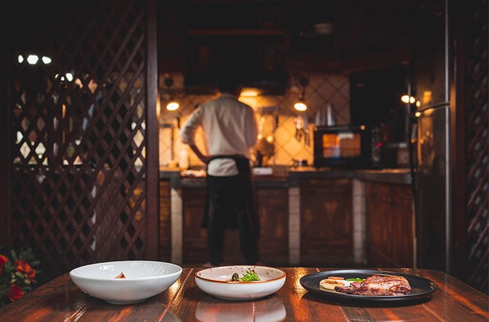 Three key ingredients while Chef Mervyn Pee is at the background