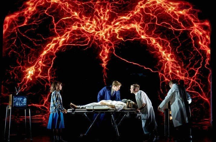 Photo from a live stage performance of Stranger Things: The First Shadow.