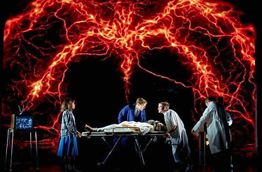 Photo from a live stage performance of Stranger Things: The First Shadow.